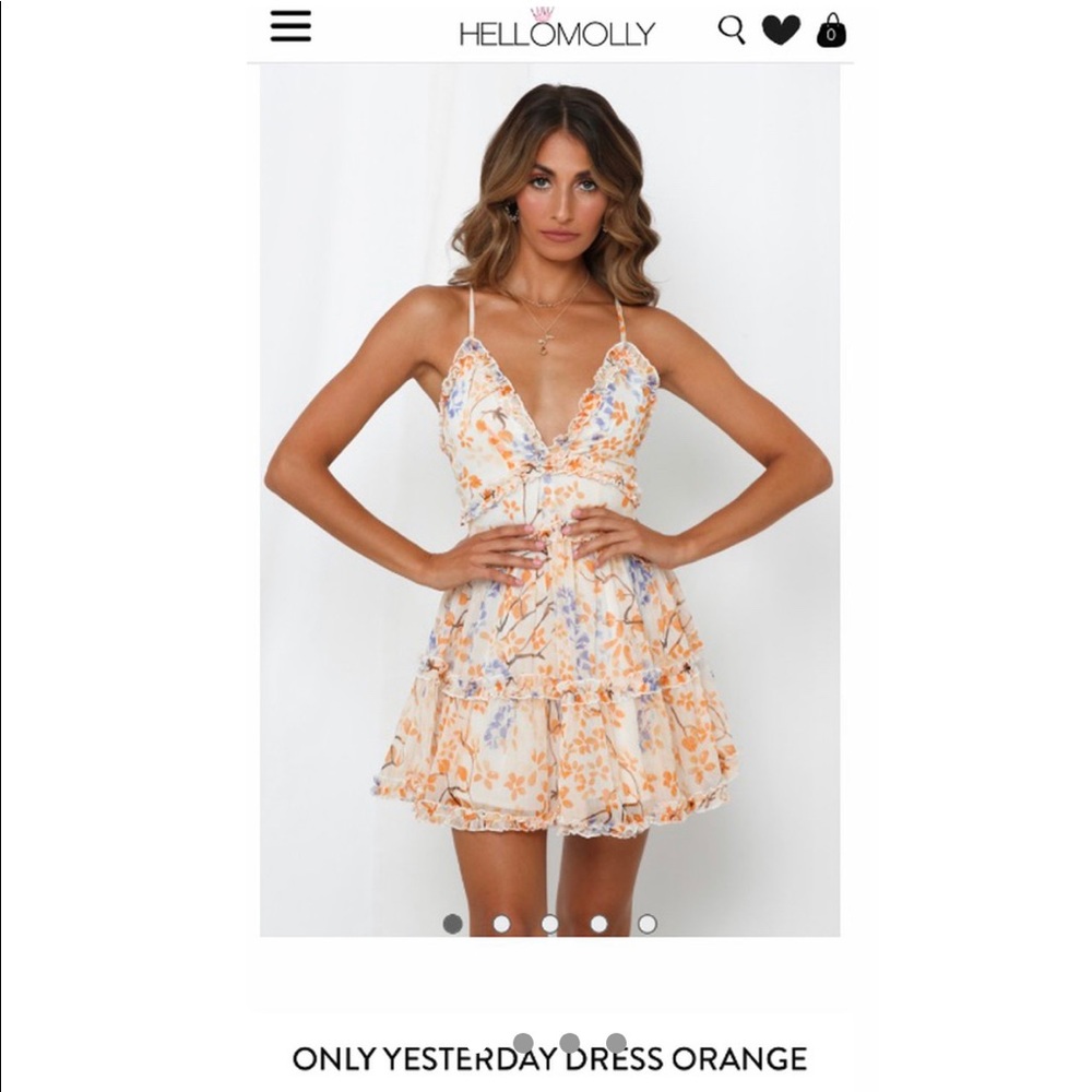 HELLO MOLLY ORANGE, WHITE, BLUE DRESS